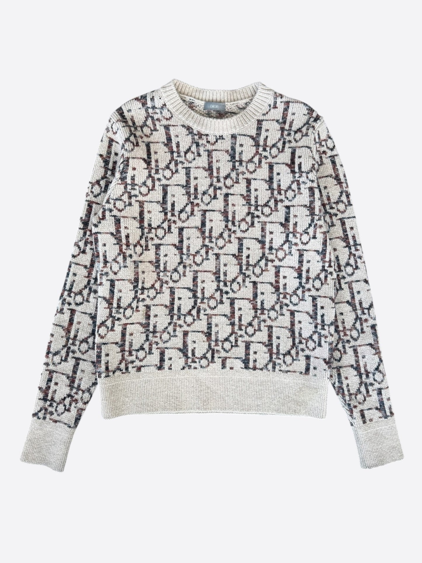 Dior Beige Oblique Wool Sweater