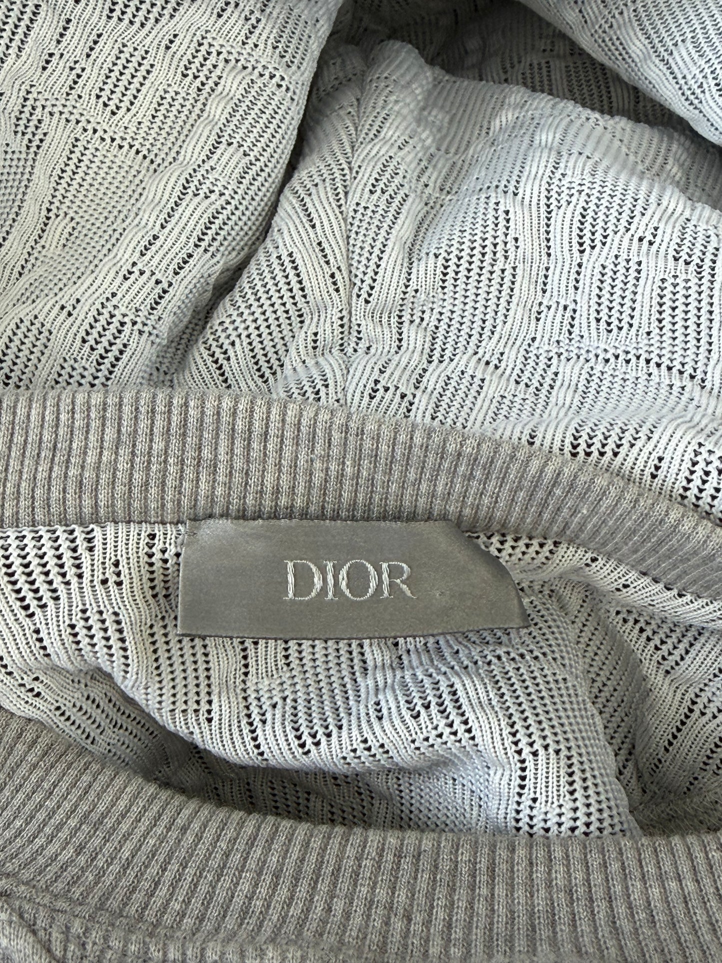 Dior Grey & Purple Oblique Logo Hoodie