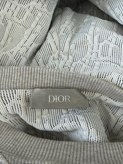 Dior Grey & Purple Oblique Logo Hoodie