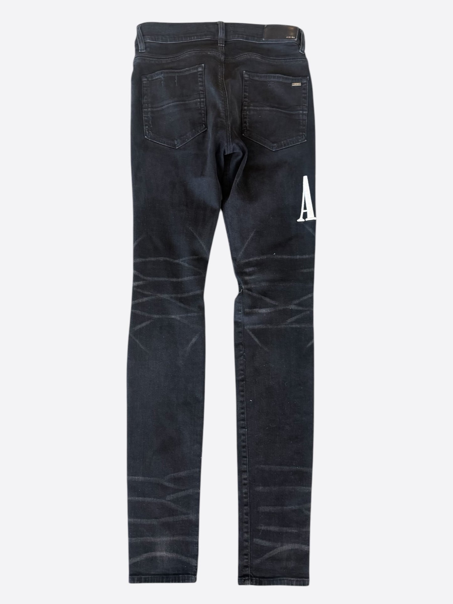 Amiri Black & White Core Applique Logo Jeans
