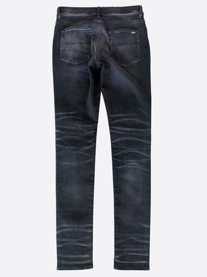 Amiri Aged Black & Blue Patch MX1 Jeans