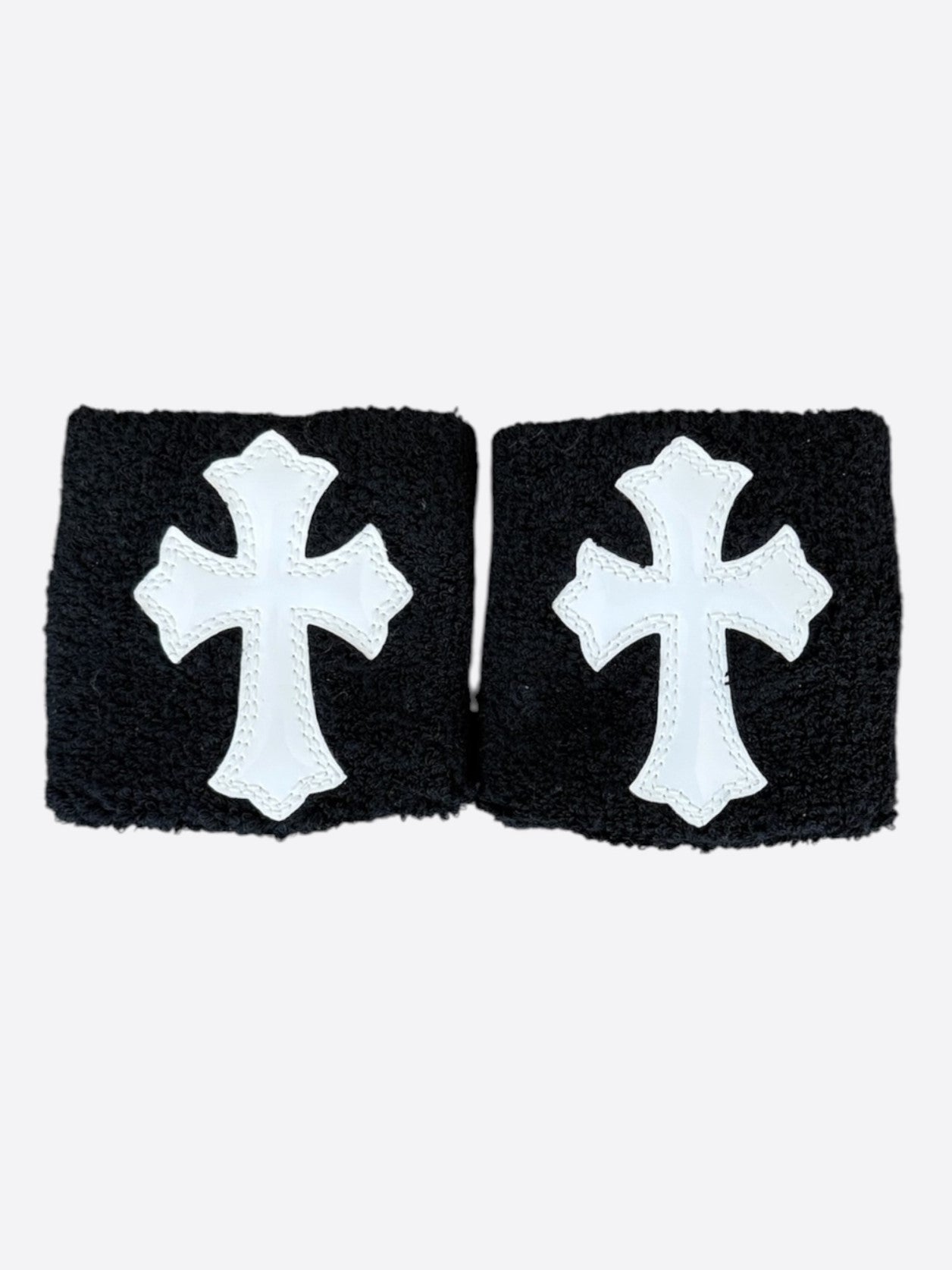 Chrome Hearts Black & White Cross Patch Wristbands