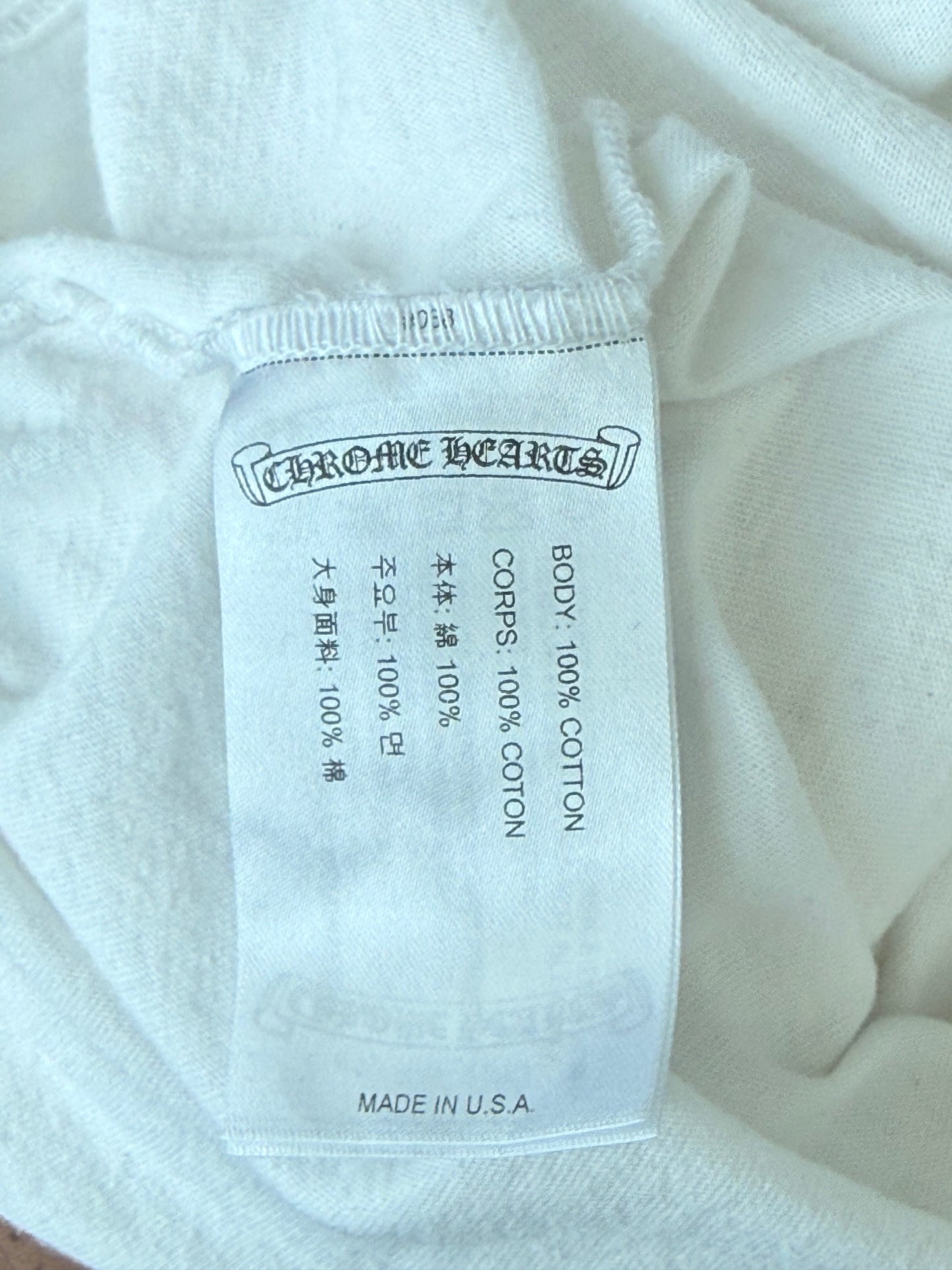 Chrome Hearts White & Black Welcome To Las Vegas T-Shirt