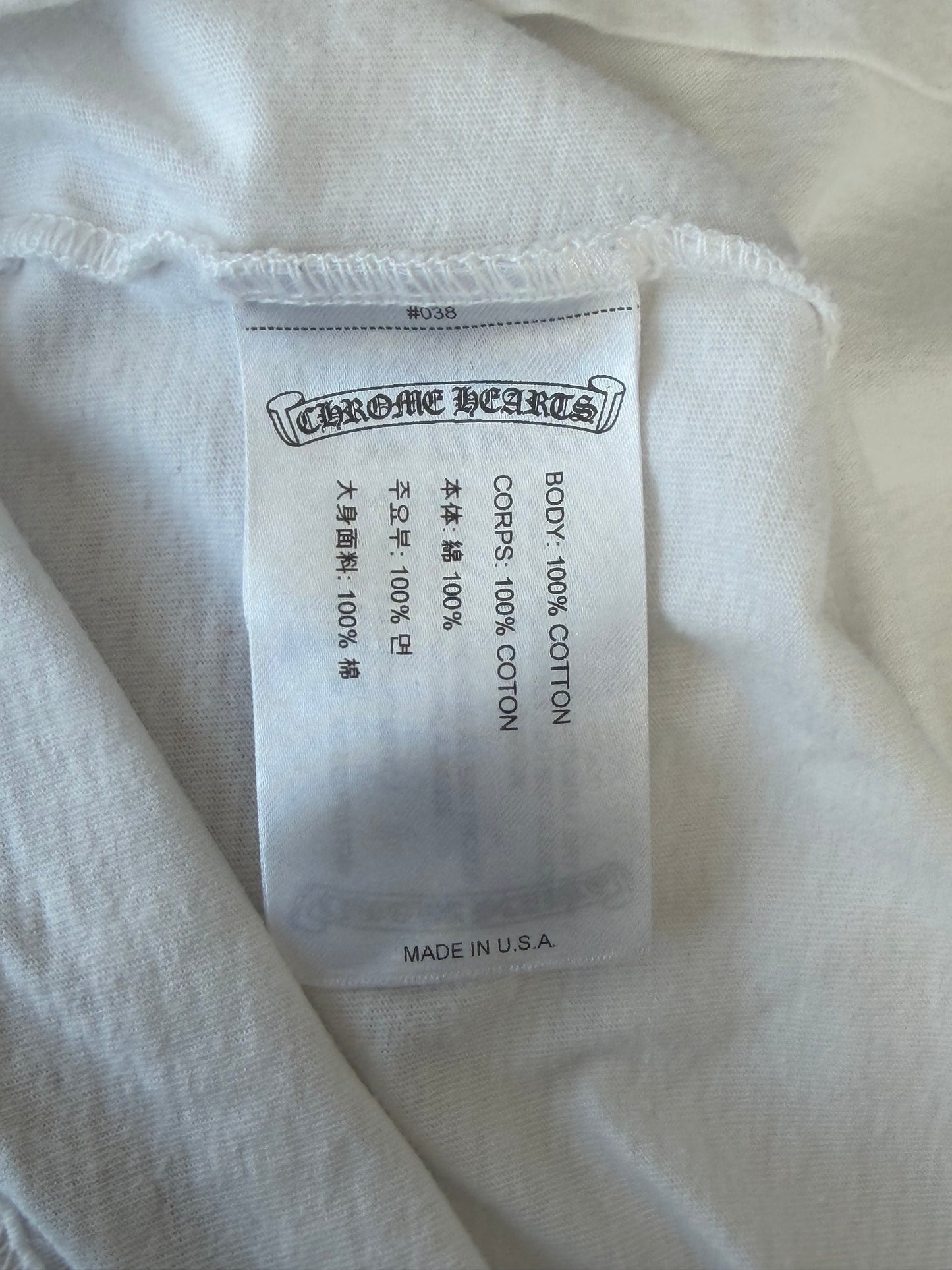 Chrome Hearts White & Purple Neck Logo Longsleeve T-Shirt