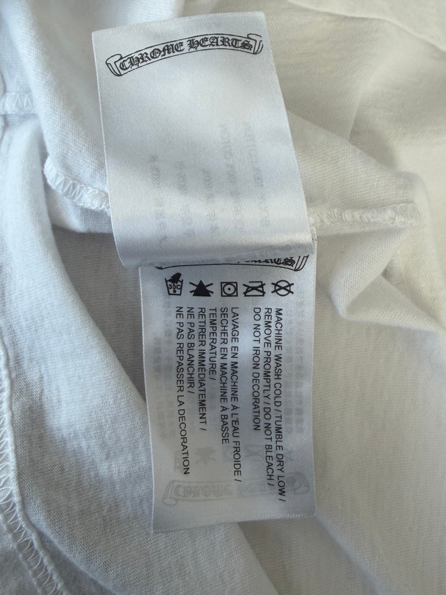 Chrome Hearts White & Purple Neck Logo Longsleeve T-Shirt