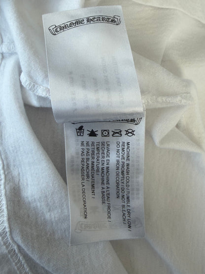 Chrome Hearts White & Purple Neck Logo Longsleeve T-Shirt