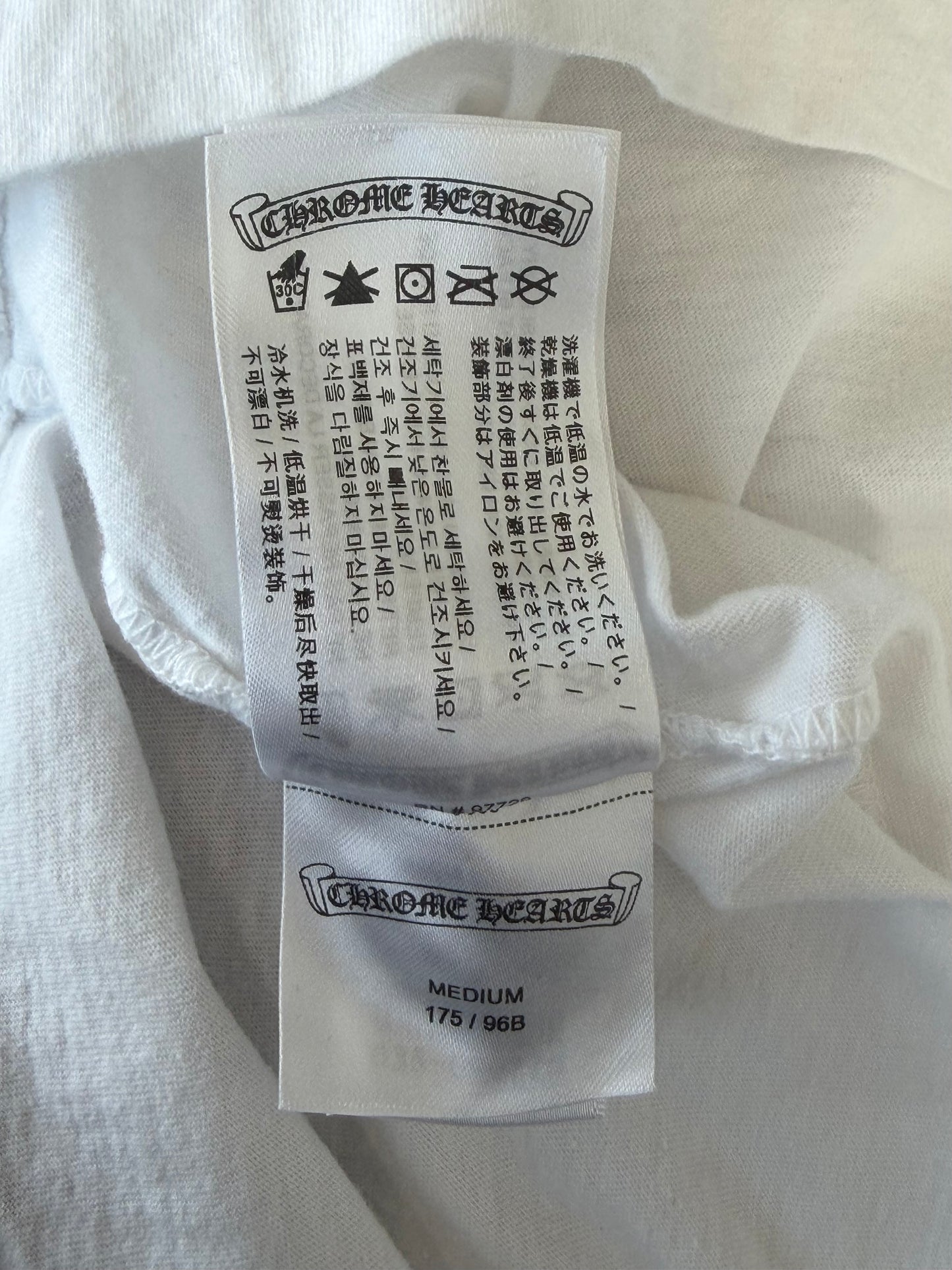 Chrome Hearts White & Purple Neck Logo Longsleeve T-Shirt