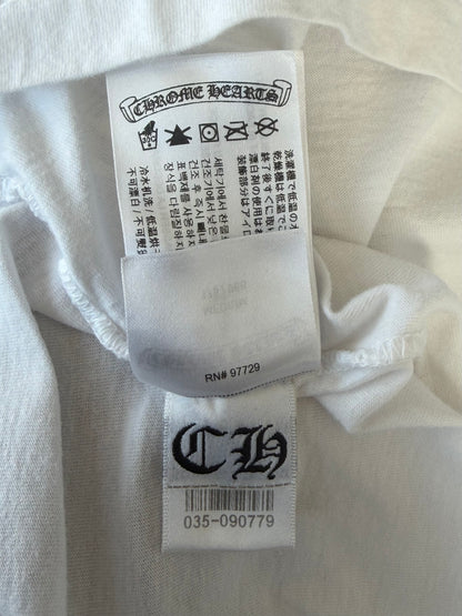 Chrome Hearts White & Purple Neck Logo Longsleeve T-Shirt
