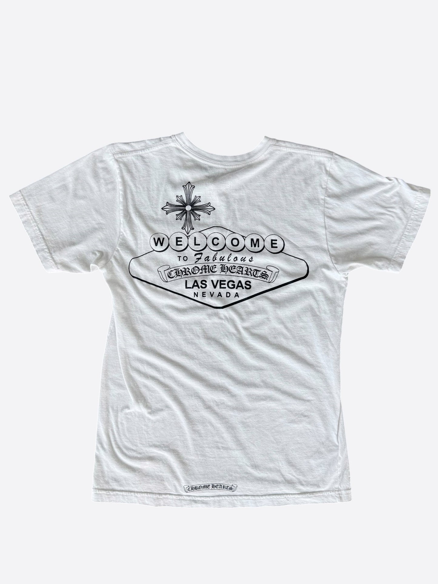 Chrome Hearts White & Black Welcome To Las Vegas T-Shirt