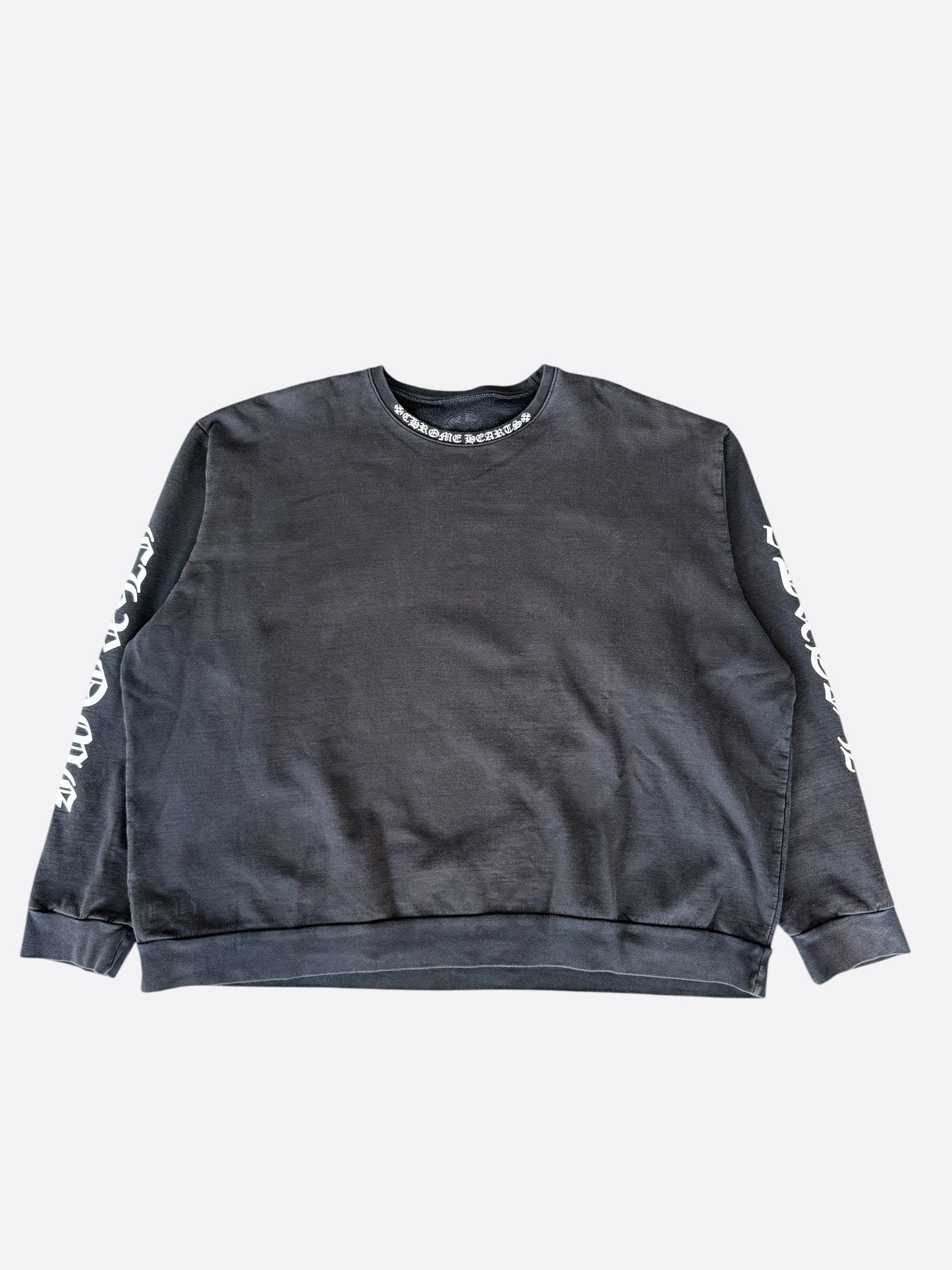 Chrome Hearts Black & White Neck Logo Sweater