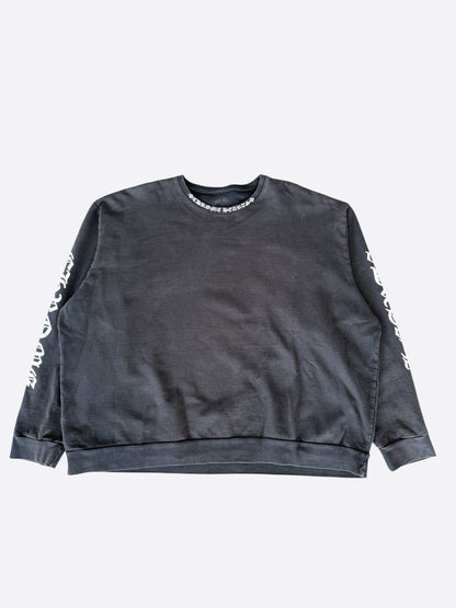 Chrome Hearts Black & White Neck Logo Sweater