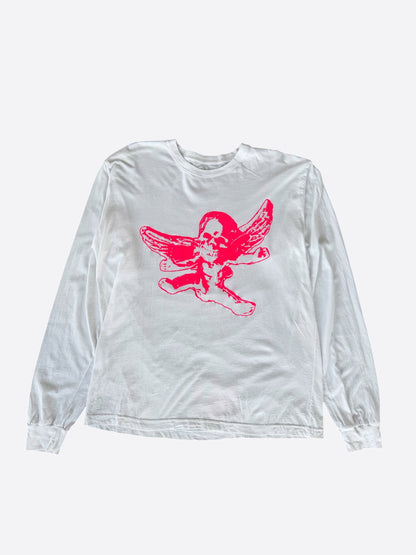 Chrome Hearts White & Pink Foti Graphic Longsleeve T-Shirt