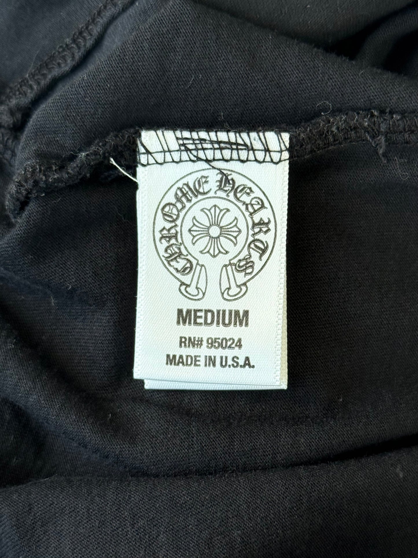 Chrome Hearts Black & White Fleur Logo T-Shirt