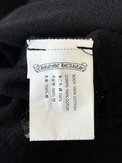 Chrome Hearts Black & White Cross Logo Zip Up Hoodie