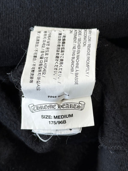 Chrome Hearts Black & White Cross Logo Zip Up Hoodie