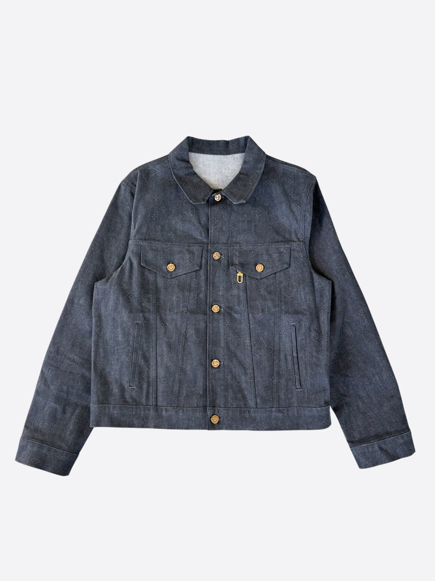 Louis Vuitton Black DNA Monogram Denim Jacket