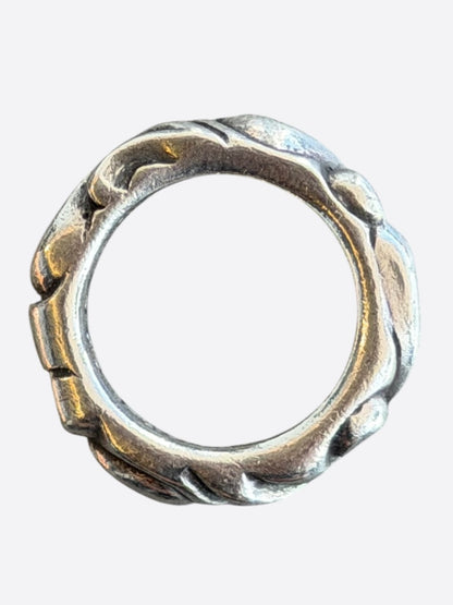 Chrome Hearts Silver Scroll Band Ring
