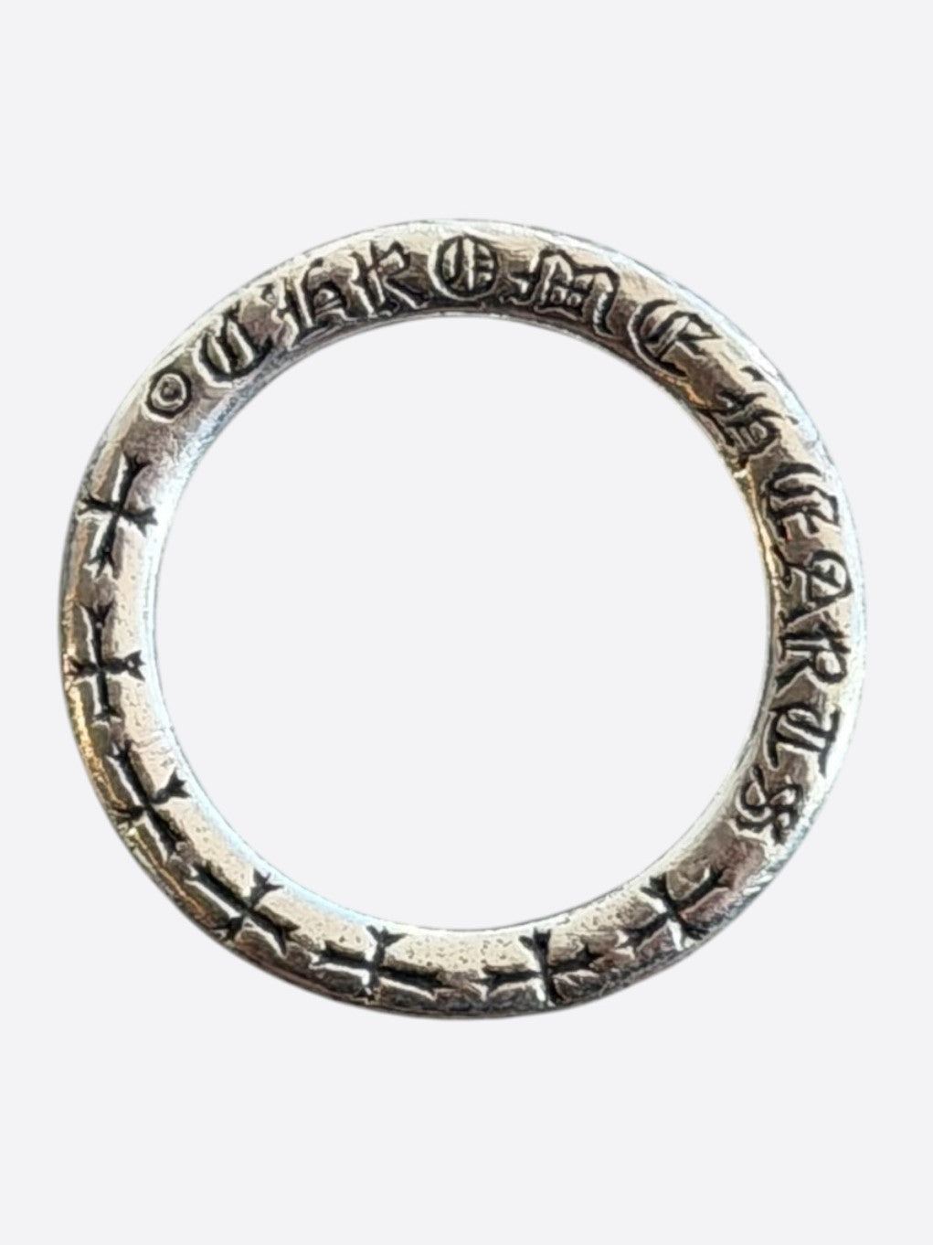 Chrome Hearts Silver Thin Spacer Ring