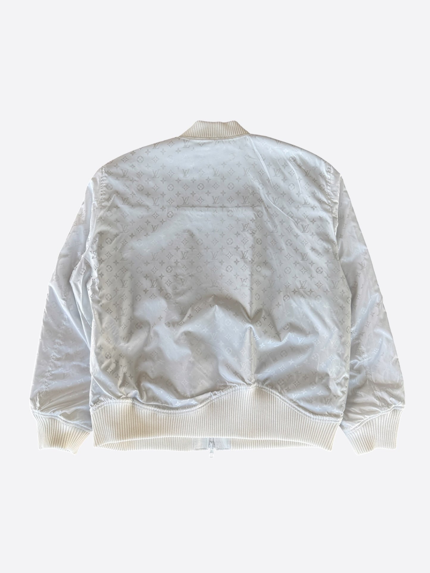 Louis Vuitton White Monogram Reversible Bomber Jacket
