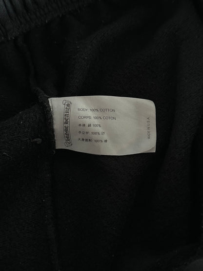 Chrome Hearts Black & White Horseshoe Logo Sweatpants
