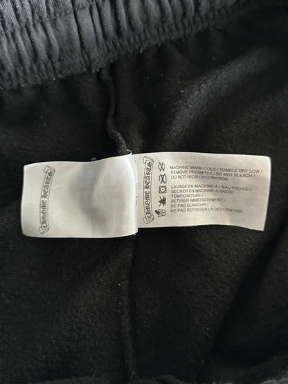 Chrome Hearts Black & White Horseshoe Logo Sweatpants