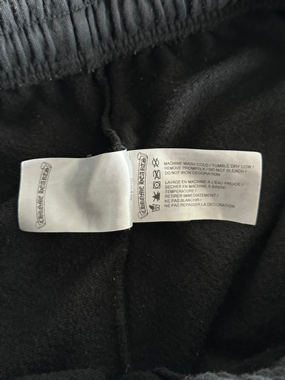 Chrome Hearts Black & White Horseshoe Logo Sweatpants