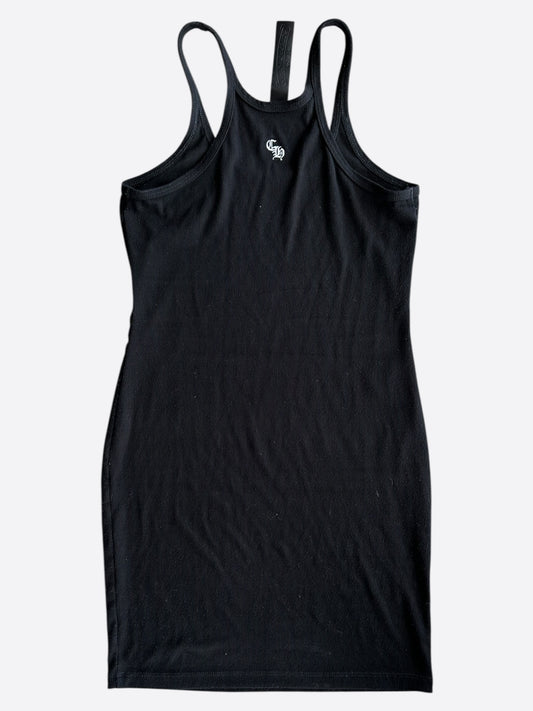Chrome Hearts Black & White Cross & CH Logo Embroidered Dress