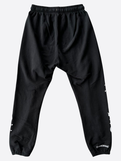 Chrome Hearts Black & White Horseshoe Logo Sweatpants