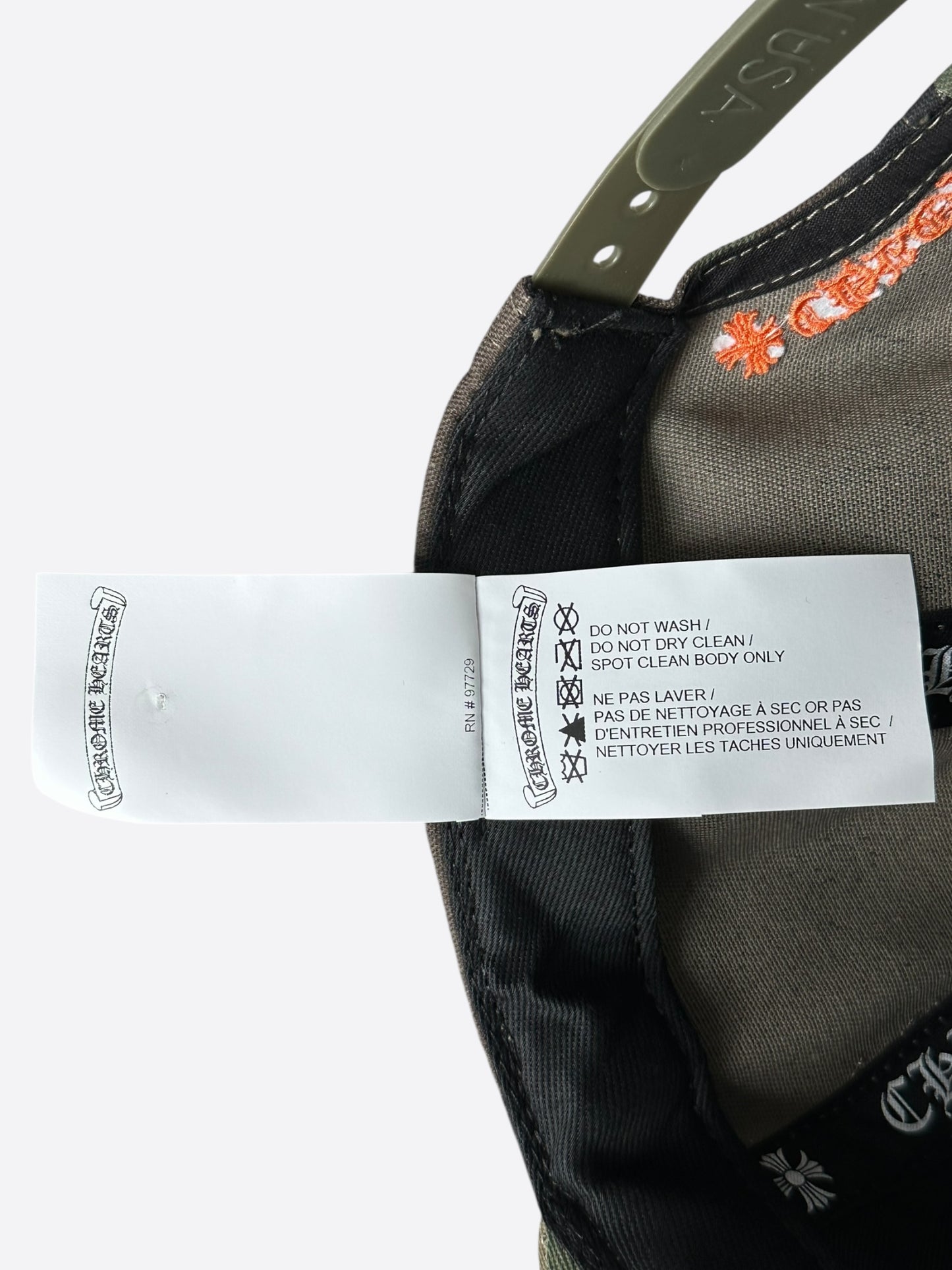 Chrome Hearts Camouflage Orange CH Logo Hat