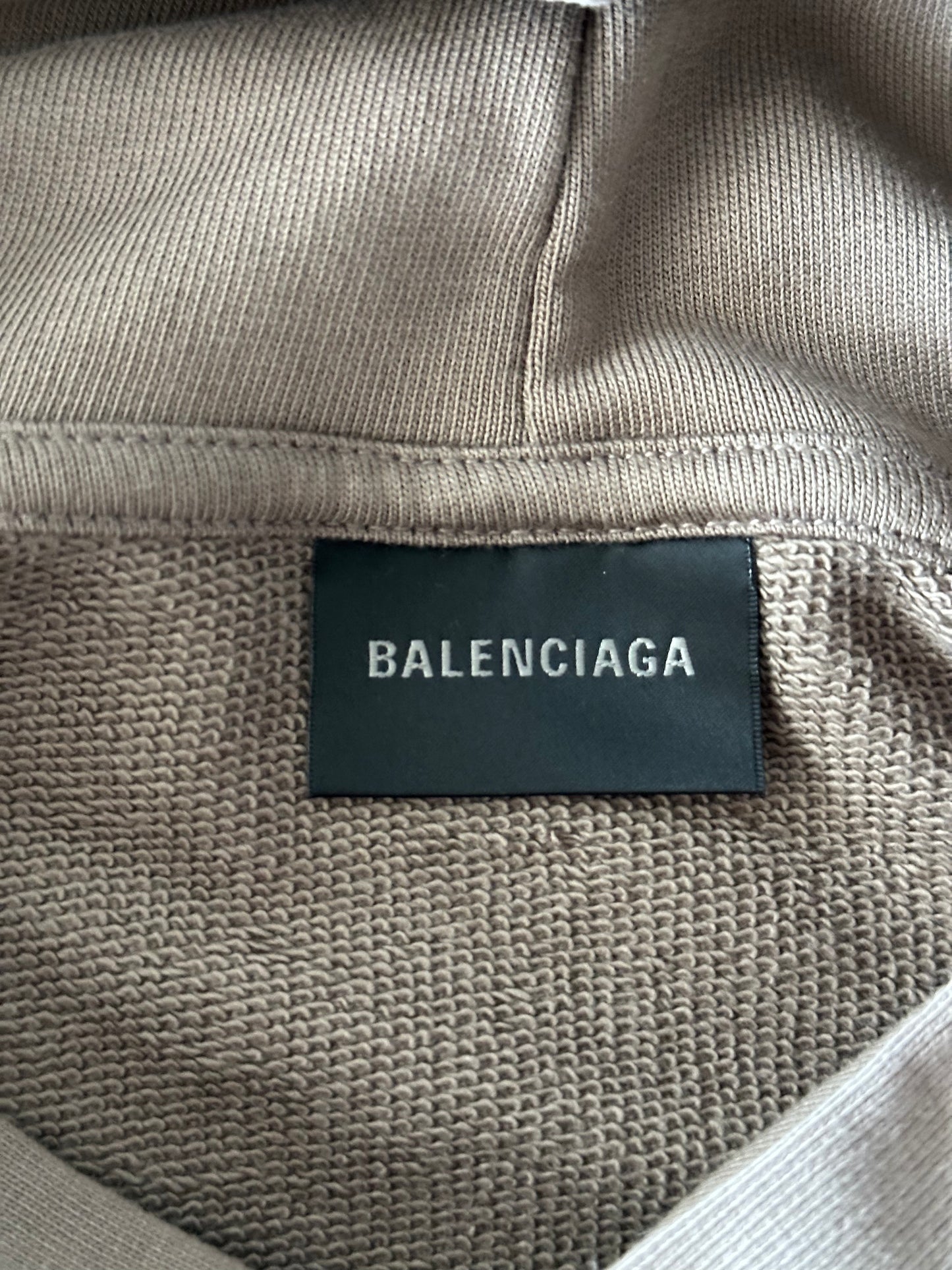 Balenciaga Brown & Black World Food Programme Logo Hoodie