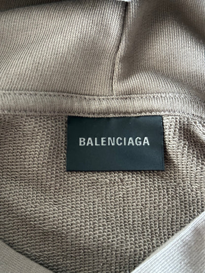 Balenciaga Brown & Black World Food Programme Logo Hoodie