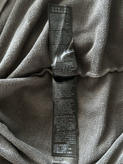 Balenciaga Grey & Black Embroidered Logo Hoodie