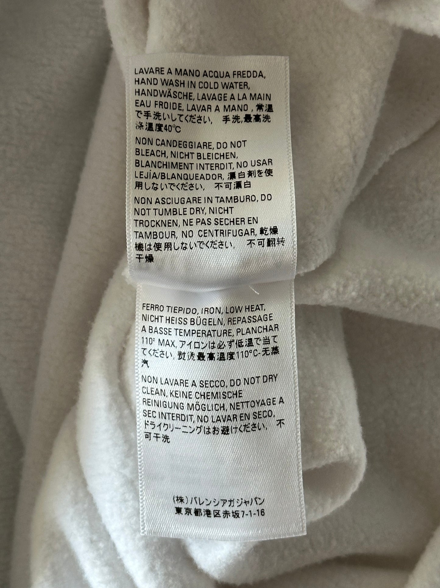 Balenciaga White & Black Pixel Logo Hoodie