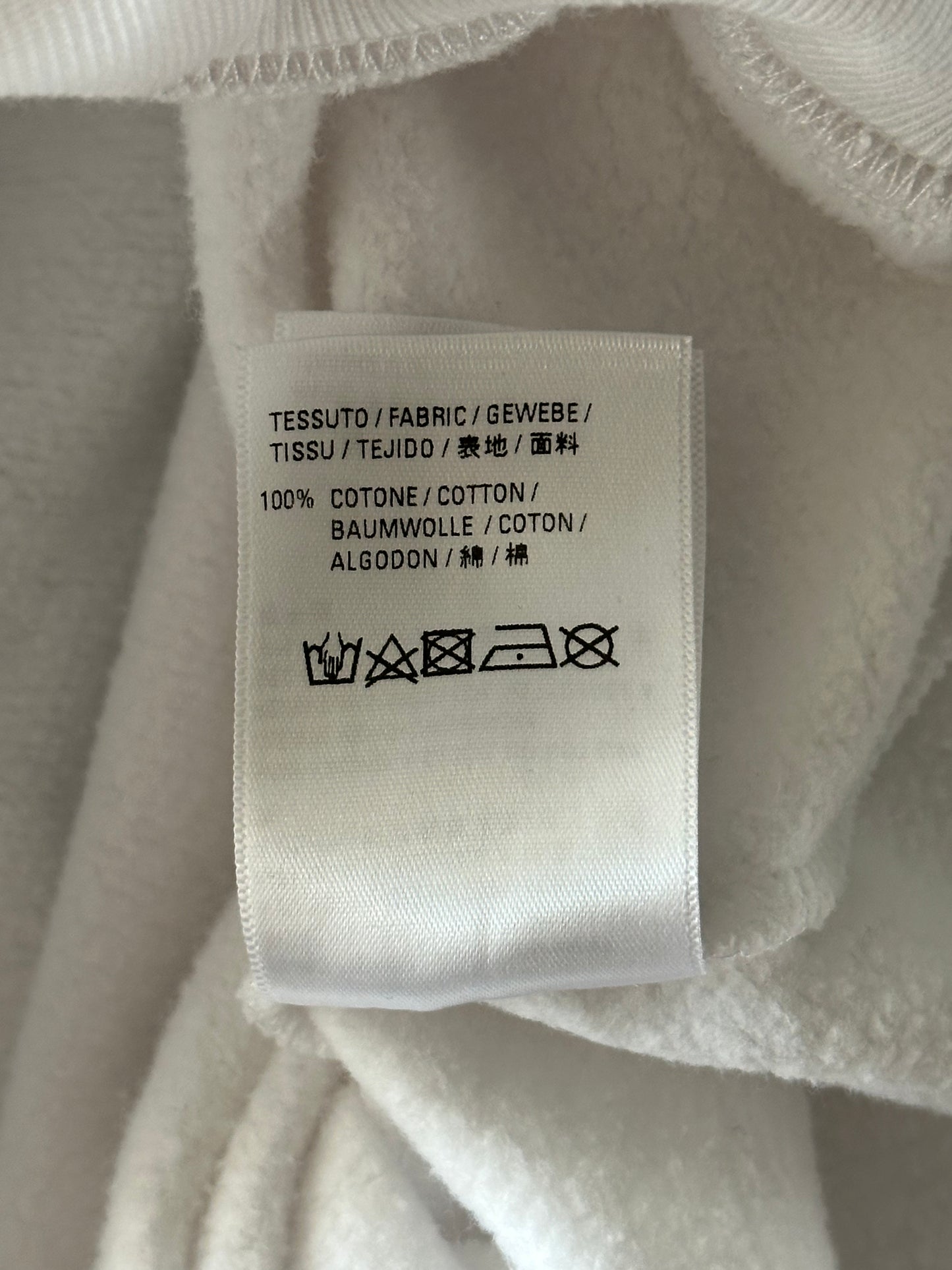 Balenciaga White & Black Pixel Logo Hoodie
