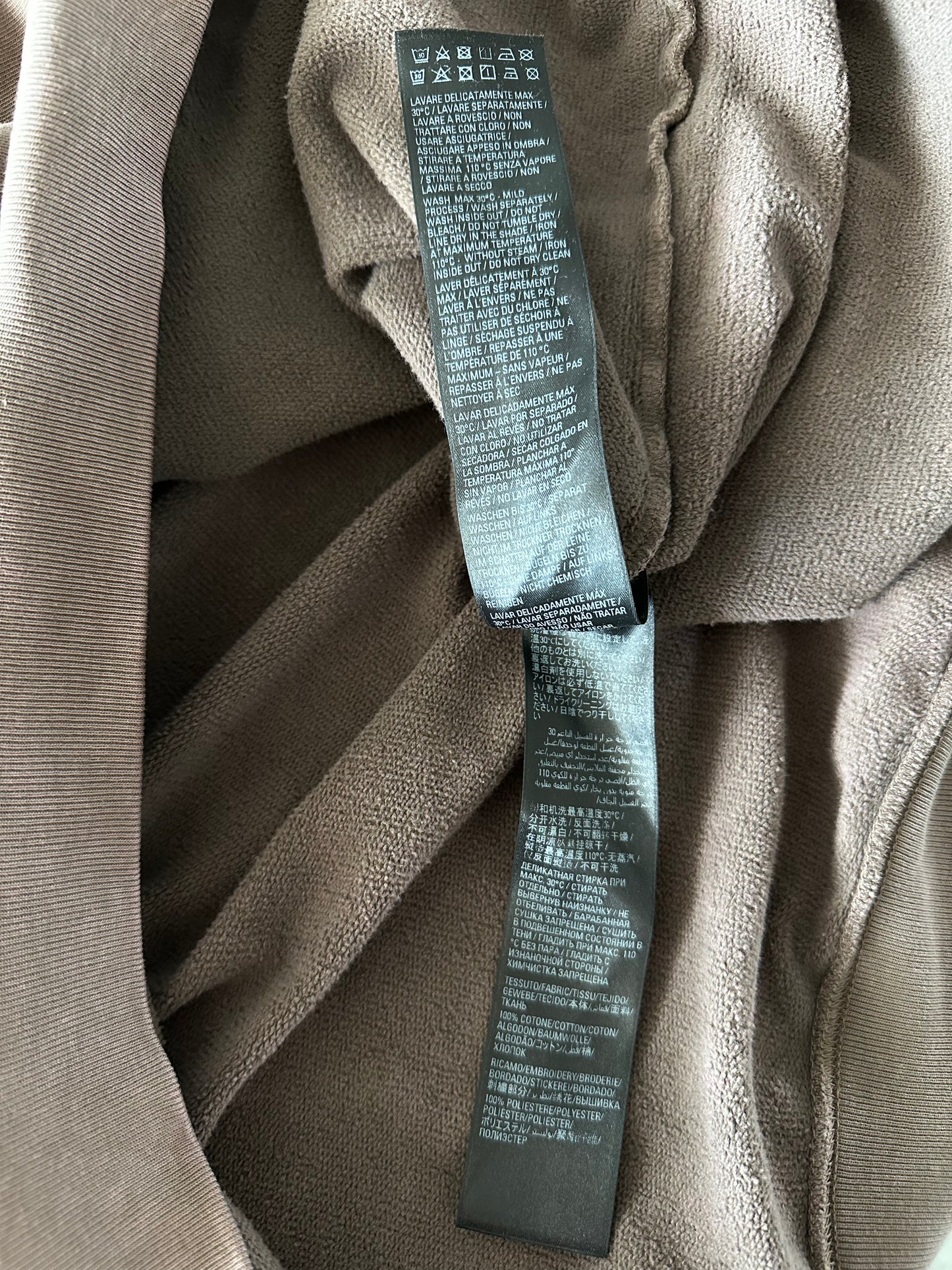 Balenciaga Brown & Multicolor Embroidered Logo Hoodie