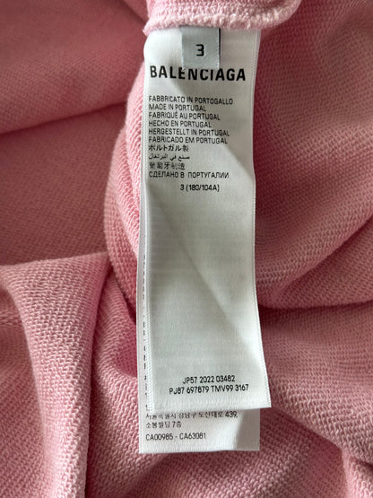 Balenciaga Pink & White Paris Logo Hoodie