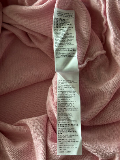 Balenciaga Pink & White Paris Logo Hoodie