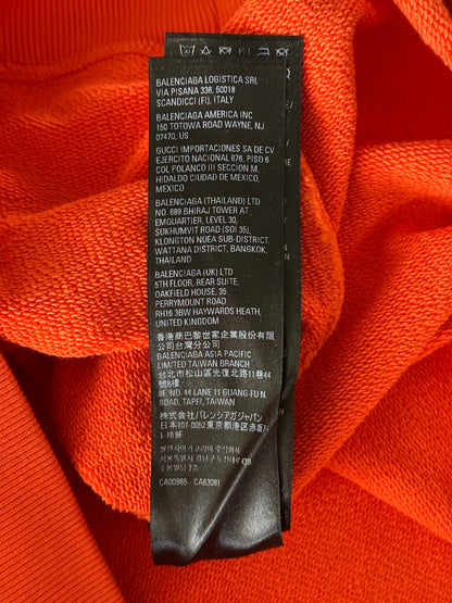 Balenciaga Orange Embroidered Logo Hoodie