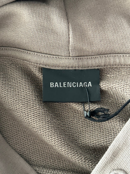 Balenciaga Brown & Black World Food Programme Logo Hoodie