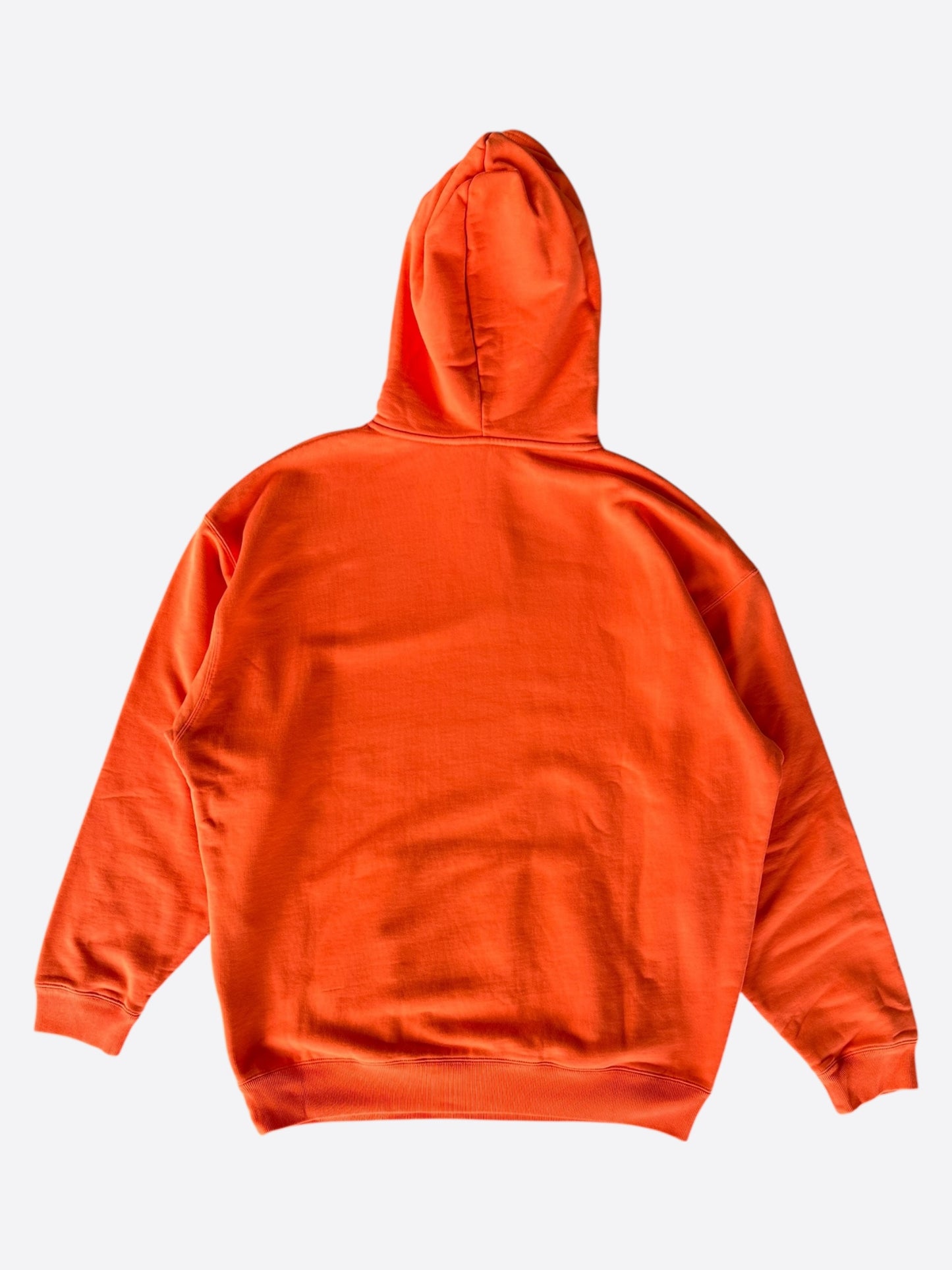 Balenciaga Orange Embroidered Logo Hoodie