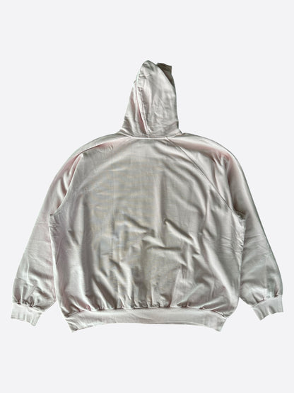 Balenciaga Pink & White Paris Logo Hoodie