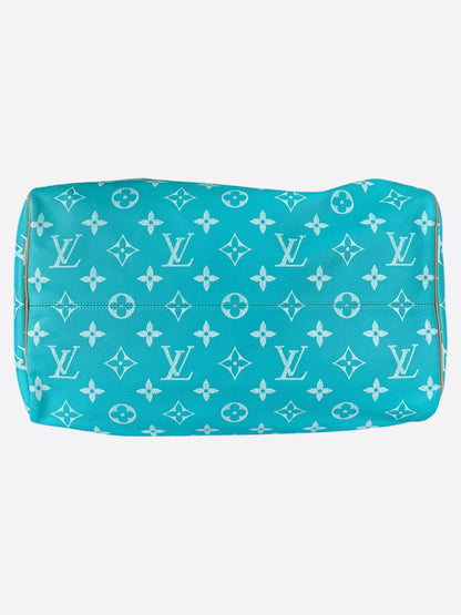 Louis Vuitton Turqoise & White Monogram P9 Speedy 50