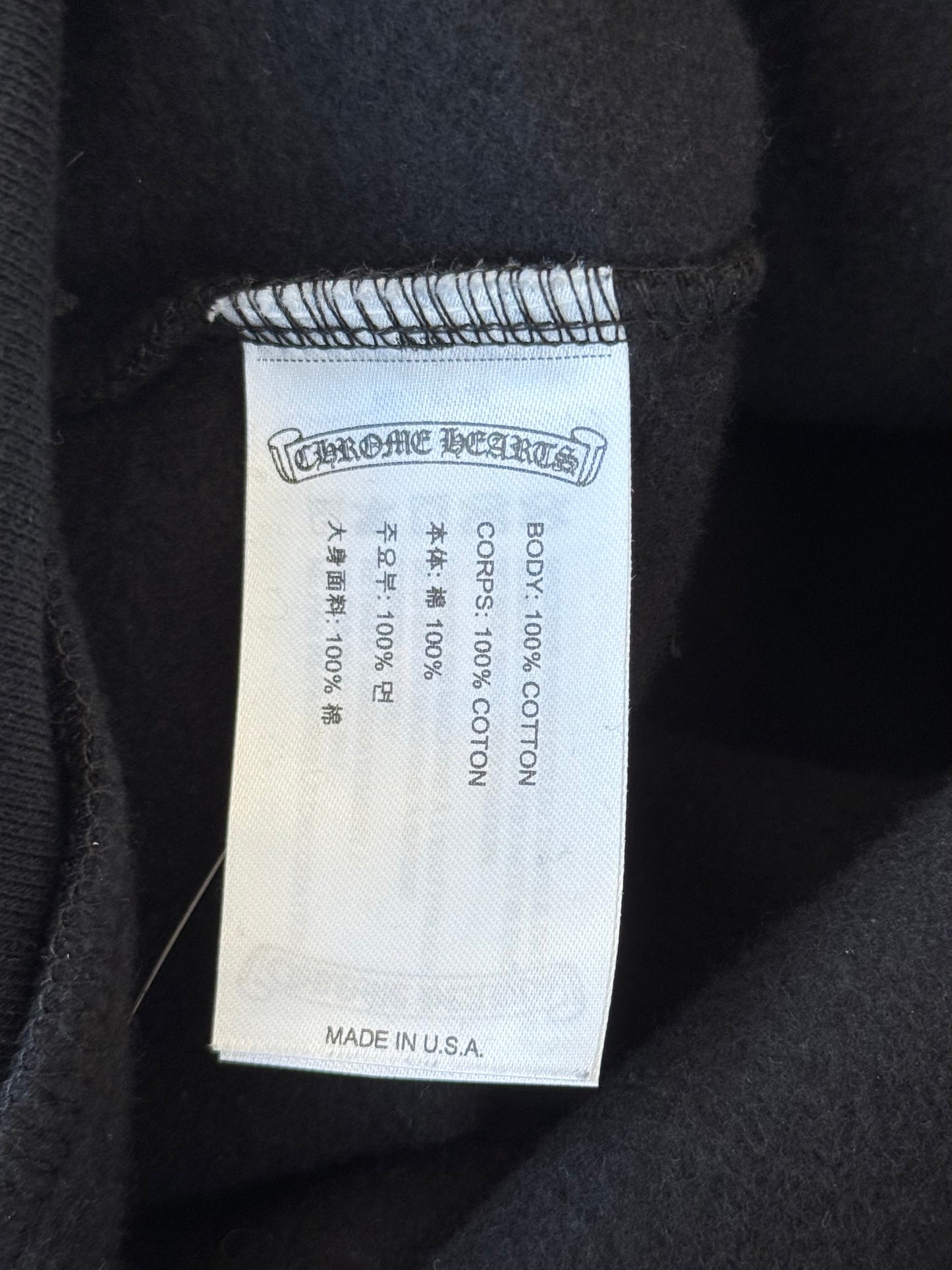 Chrome Hearts Black & Olive Script Logo Zip Up Hoodie