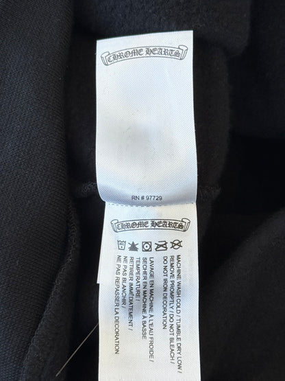 Chrome Hearts Black & Olive Script Logo Zip Up Hoodie