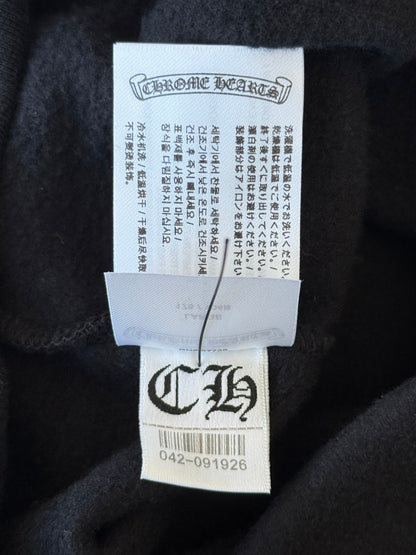Chrome Hearts Black & Olive Script Logo Zip Up Hoodie