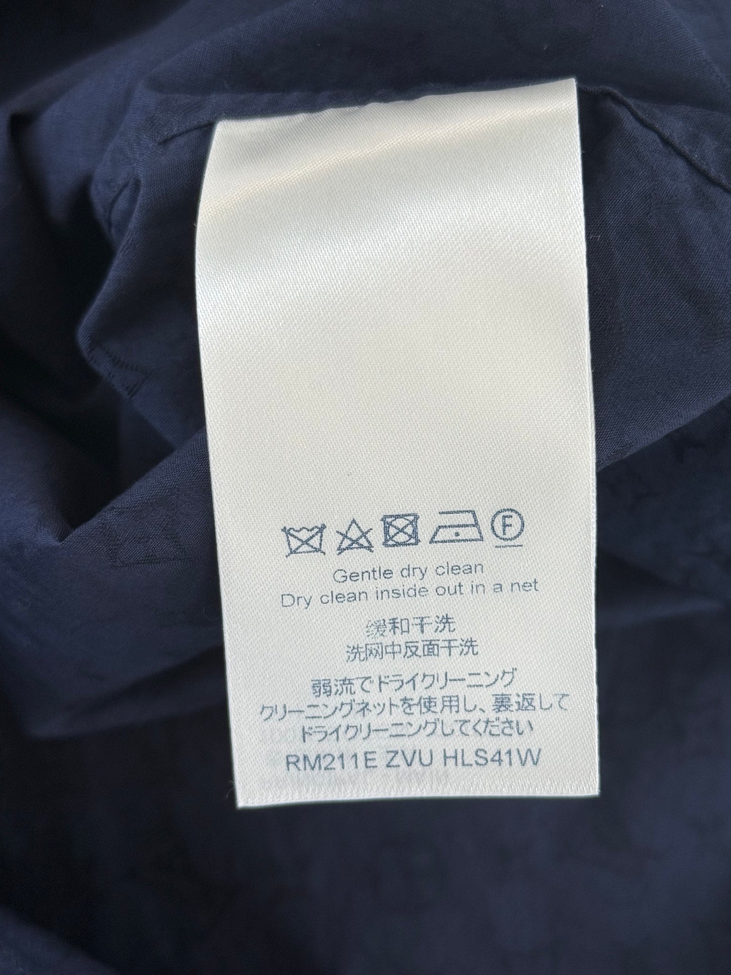 Louis Vuitton Navy Jacquard Monogram Button Up Shirt