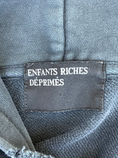 Enfants Riches Deprimes Navy & White Logo Distressed Hoodie