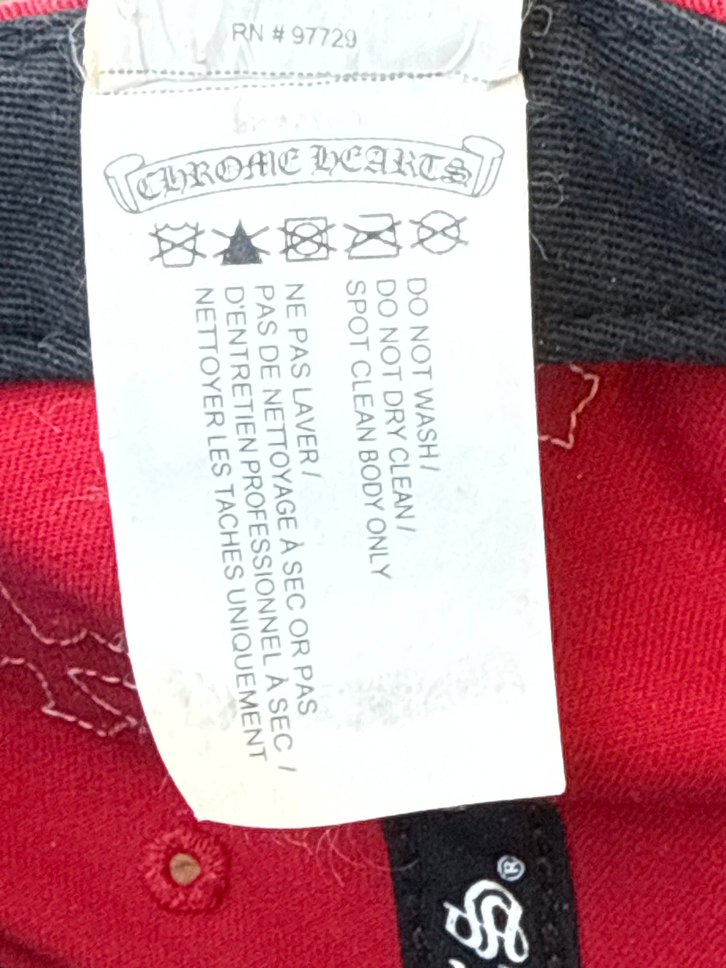 Chrome Hearts Red & White Cross Patch Hat