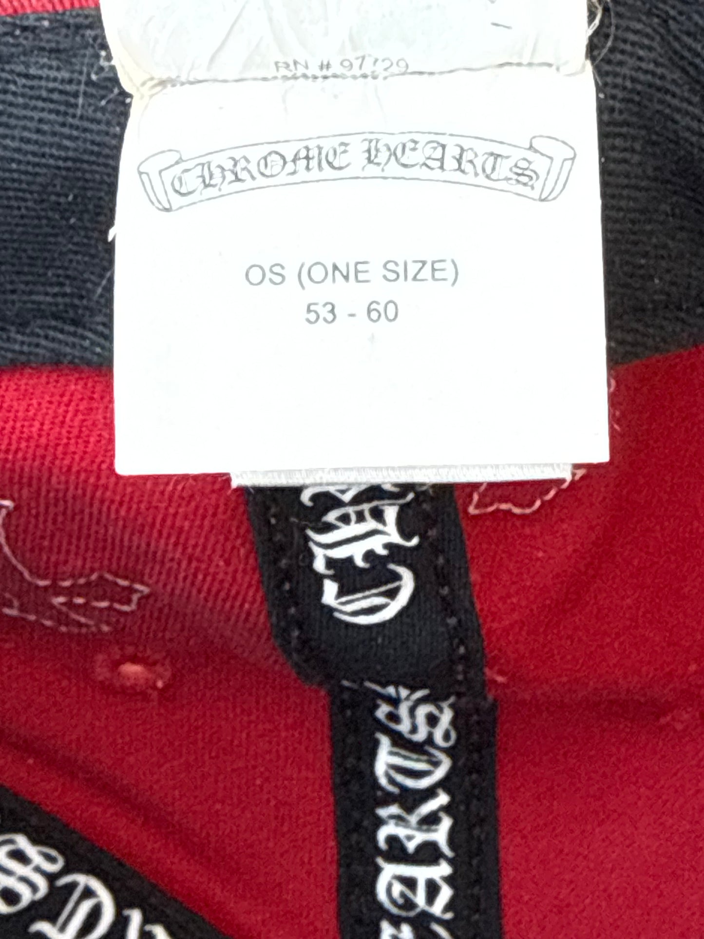 Chrome Hearts Red & White Cross Patch Hat