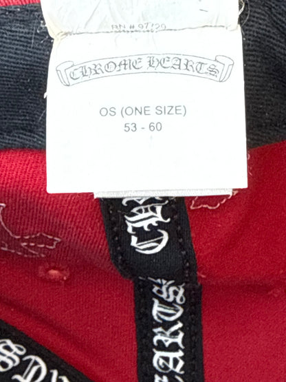 Chrome Hearts Red & White Cross Patch Hat